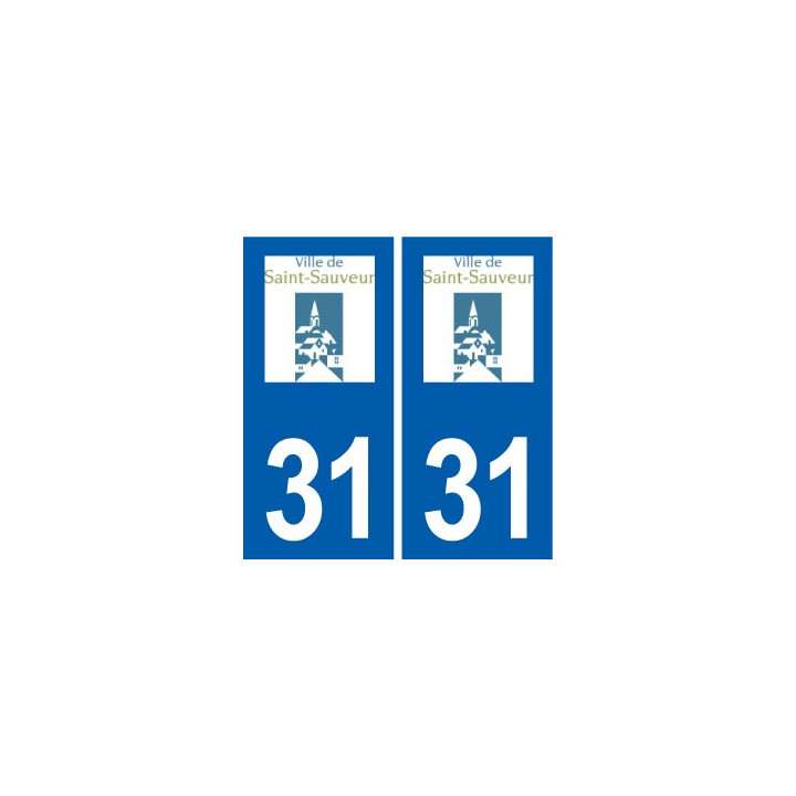31 Saint-Sauveur logo ville autocollant plaque stickers