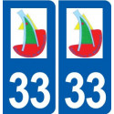 33 Saint-Louis-de-Montferrand logo ville autocollant plaque stickers