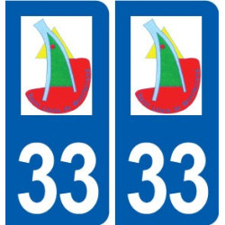 33 Saint-Louis-de-Montferrand logo ville autocollant plaque stickers