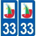 33 Saint-Louis-de-Montferrand logo ville autocollant plaque stickers