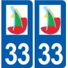 33 Saint-Louis-de-Montferrand logo ville autocollant plaque stickers