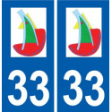 33 Saint-Louis-de-Montferrand logo ville autocollant plaque stickers