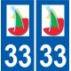 33 Saint-Louis-de-Montferrand logo ville autocollant plaque stickers