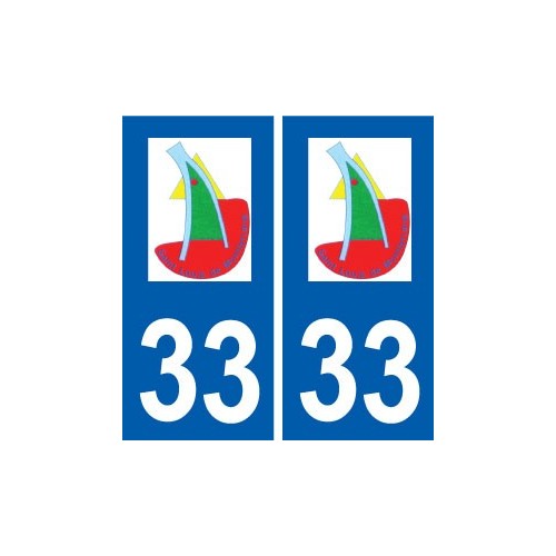 33 Saint-Louis-de-Montferrand logo ville autocollant plaque stickers