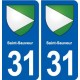 31 Saint-Sauveur blason ville autocollant plaque stickers