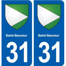 31 Saint-Sauveur blason ville autocollant plaque stickers