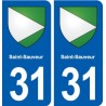 31 Saint-Sauveur blason ville autocollant plaque stickers