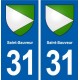 31 Saint-Sauveur blason ville autocollant plaque stickers