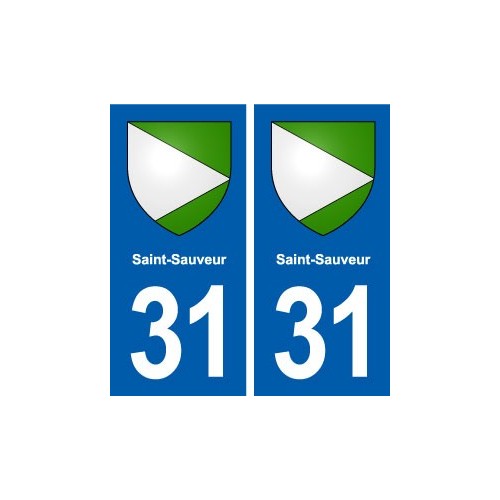 31 Saint-Sauveur blason ville autocollant plaque stickers