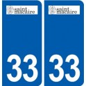 33 Saint-Macaire logo ville autocollant plaque stickers