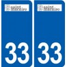 33 Saint-Macaire logo ville autocollant plaque stickers