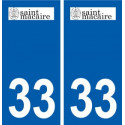 33 Saint-Macaire logo ville autocollant plaque stickers