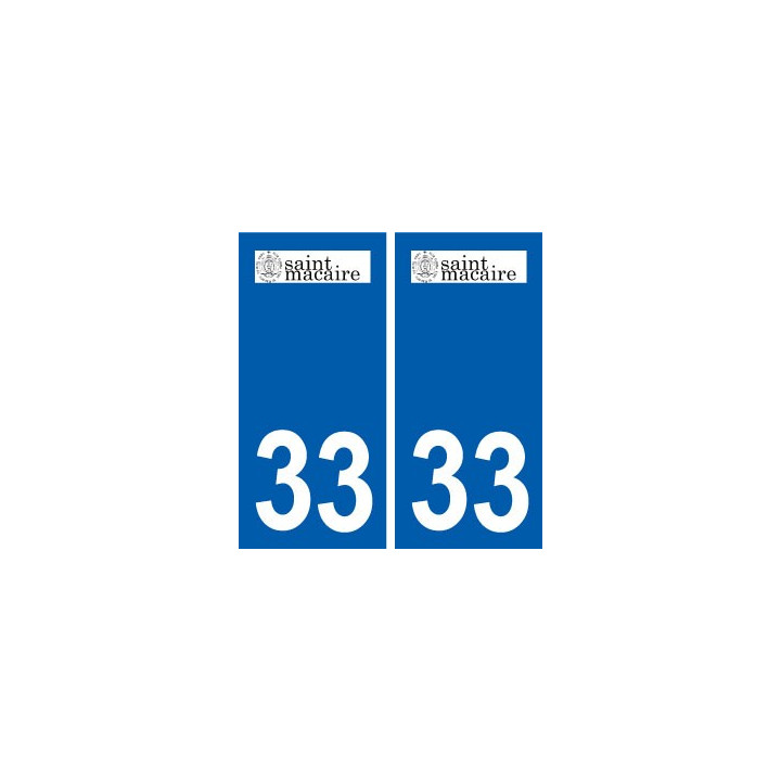 33 Saint-Macaire logo ville autocollant plaque stickers