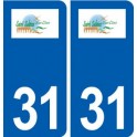 31 Saint-Sulpice-sur-Lèze logo ville autocollant plaque stickers