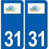 31 Saint-Sulpice-sur-Lèze logo ville autocollant plaque stickers
