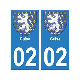02 Guise ville autocollant plaque