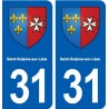 31 Saint-Sulpice-sur-Lèze blason ville autocollant plaque stickers