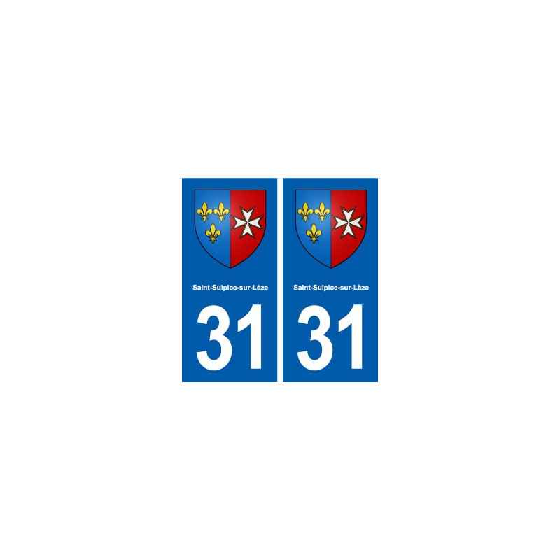 31 Saint-Sulpice-sur-Lèze blason ville autocollant plaque stickers