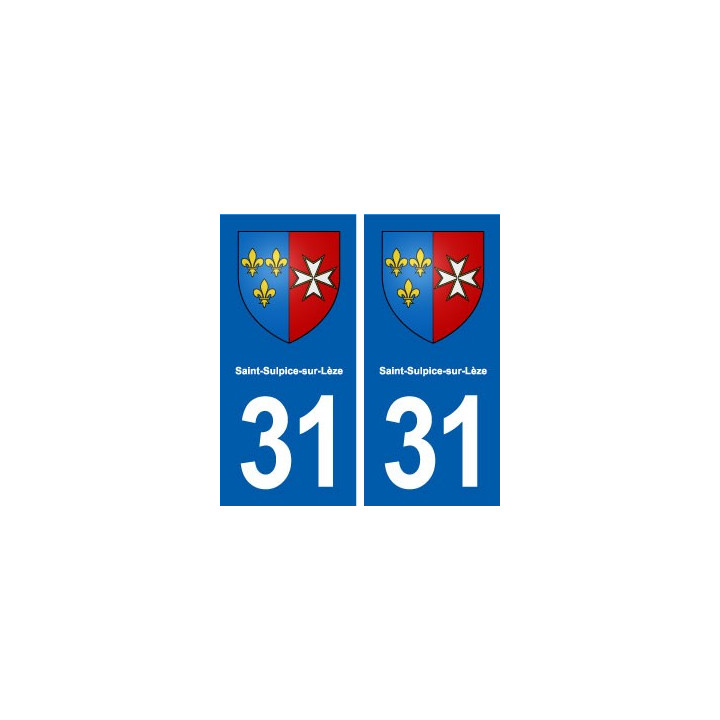 31 Saint-Sulpice-sur-Lèze blason ville autocollant plaque stickers