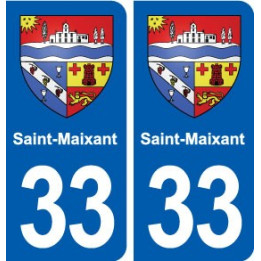 33 Saint-Maixant blason ville autocollant plaque stickers