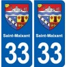 33 Saint-Maixant blason ville autocollant plaque stickers