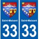 33 Saint-Maixant blason ville autocollant plaque stickers