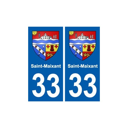 33 Saint-Maixant blason ville autocollant plaque stickers