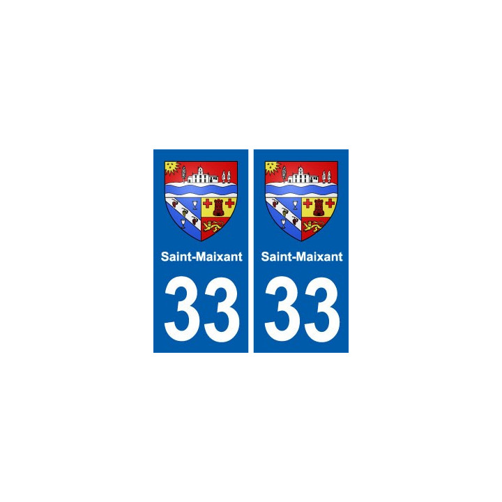 33 Saint-Maixant blason ville autocollant plaque stickers