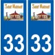 33 Saint-Maixant logo ville autocollant plaque stickers