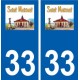 33 Saint-Maixant logo ville autocollant plaque stickers