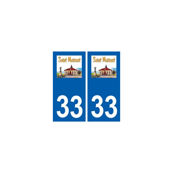 33 Saint-Maixant logo ville autocollant plaque stickers
