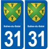 31 Salies-du-Salat blason ville autocollant plaque stickers