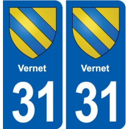 31 Vernet blason ville autocollant plaque stickers