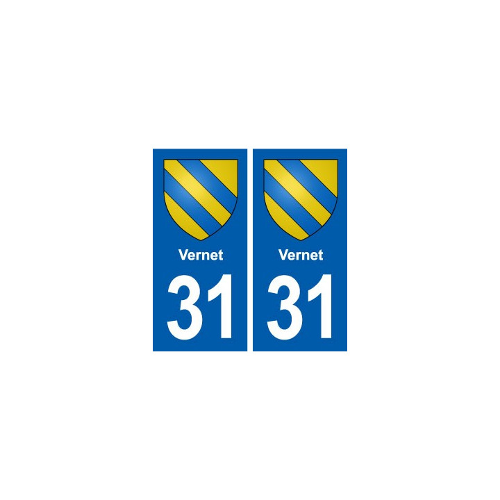 31 Vernet blason ville autocollant plaque stickers