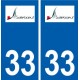 33 Sallebœuf logo ville autocollant plaque stickers