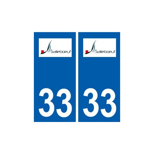 33 Sallebœuf logo ville autocollant plaque stickers