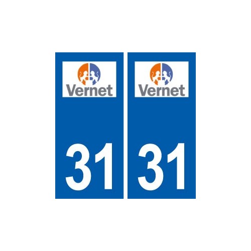 31 Vernet logo ville autocollant plaque stickers