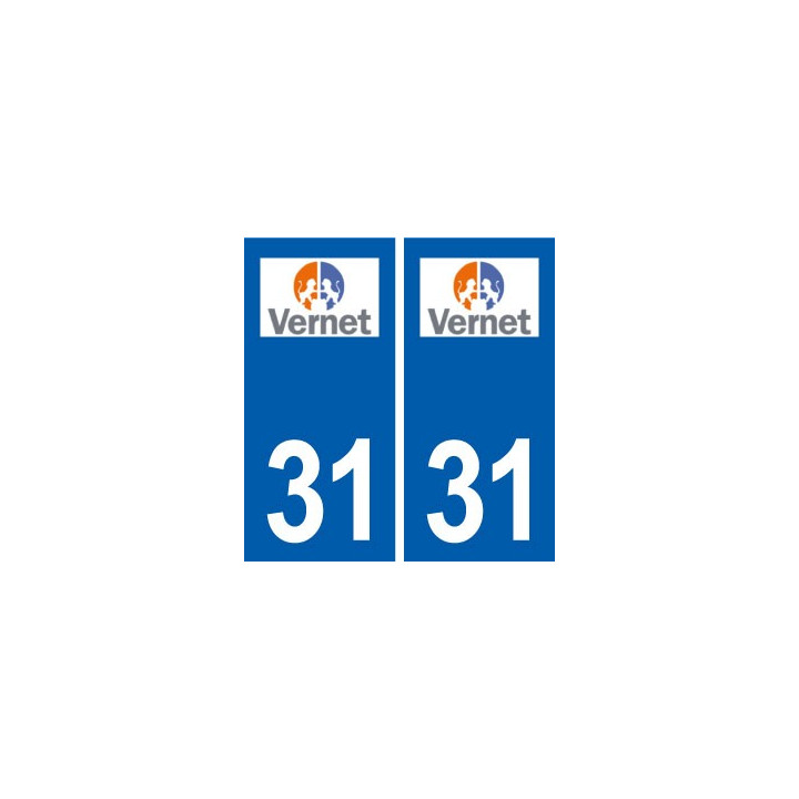 31 Vernet logo ville autocollant plaque stickers