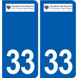 33 Sauveterre-de-Guyenne logo ville autocollant plaque stickers
