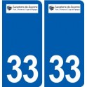 33 Sauveterre-de-Guyenne logo ville autocollant plaque stickers