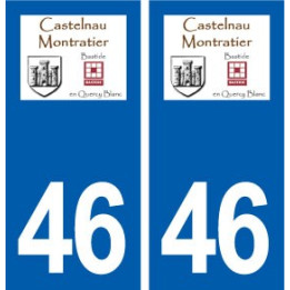 46 Castelnau-Montratier logo autocollant plaque stickers ville