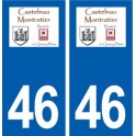 46 Castelnau-Montratier logo autocollant plaque stickers ville
