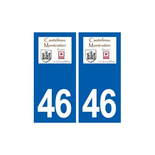 46 Castelnau-Montratier logo autocollant plaque stickers ville