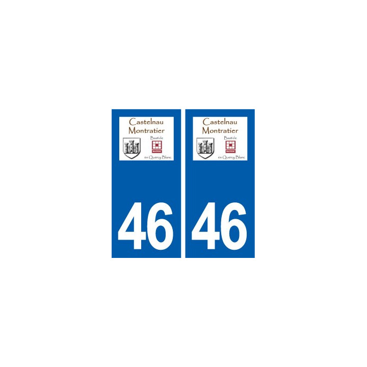 46 Castelnau-Montratier logo autocollant plaque stickers ville
