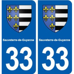 33 Sauveterre-de-Guyenne blason ville autocollant plaque stickers