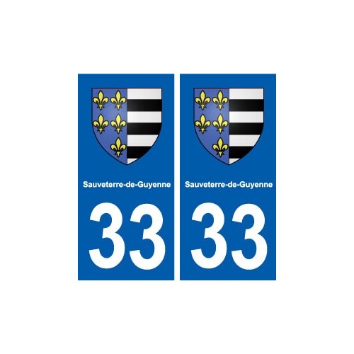 33 Sauveterre-de-Guyenne blason ville autocollant plaque stickers