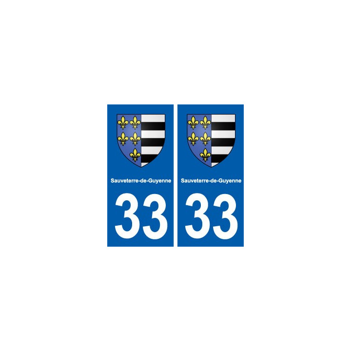 33 Sauveterre-de-Guyenne blason ville autocollant plaque stickers