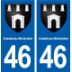 46 Castelnau-Montratier blason autocollant plaque stickers ville