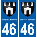 46 Castelnau-Montratier blason autocollant plaque stickers ville