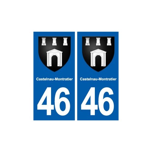 46 Castelnau-Montratier blason autocollant plaque stickers ville